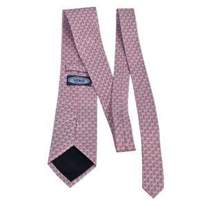 SERO Silk Whale Print Necktie Pink Blue Pattern‎ Classic Men's Fashion Accessory